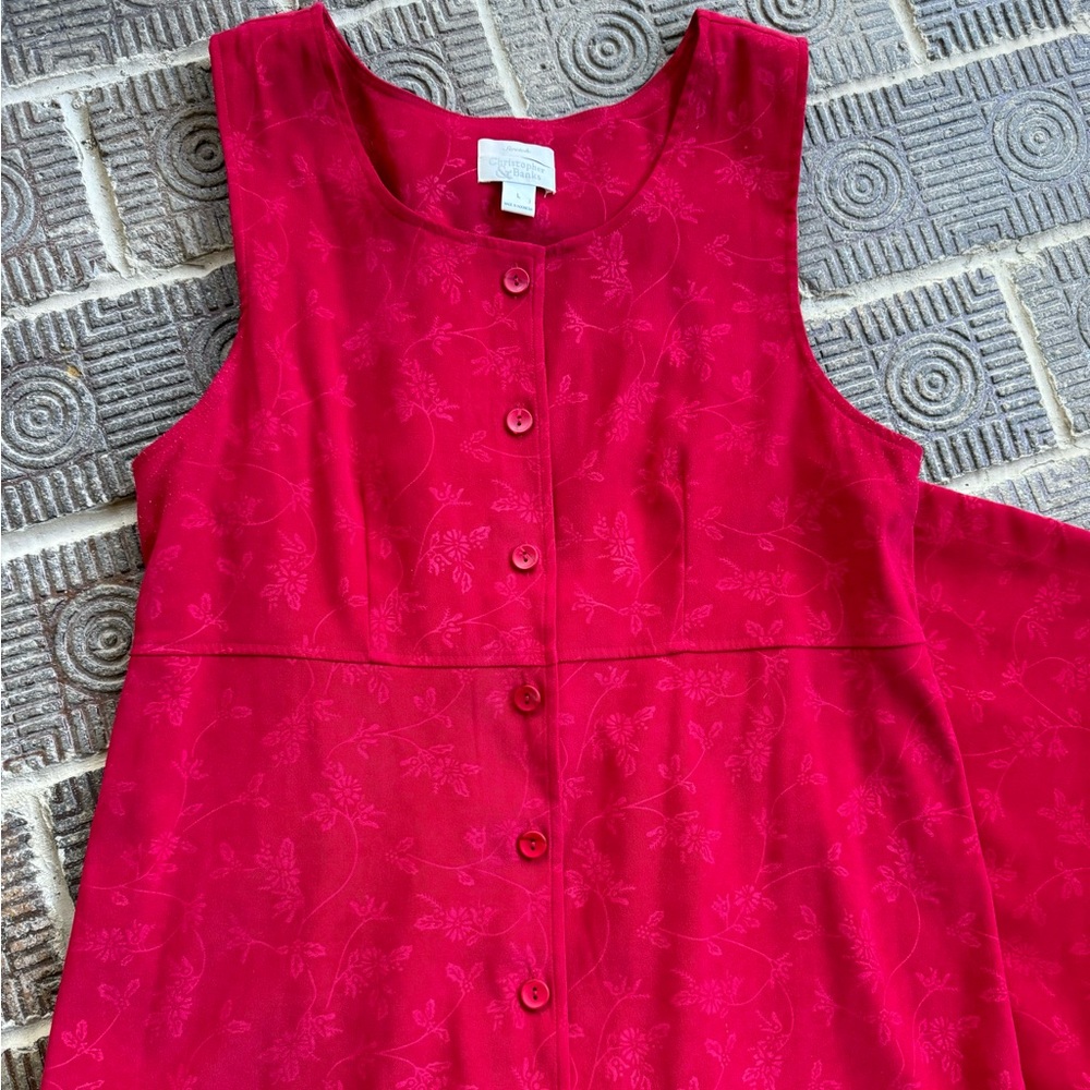 Red floral jumper